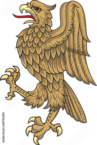 Gold eagle vector