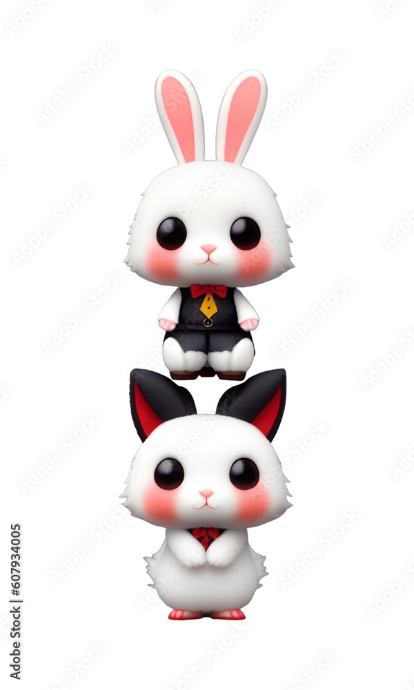 isolated object of cute character