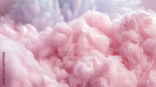 Sweet soft cotton candy background  fluffy pink pastel candyfloss texture  abstract blurred dessert