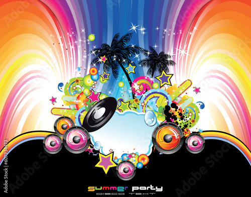 Tropical and latin music event background for flyers or posters
