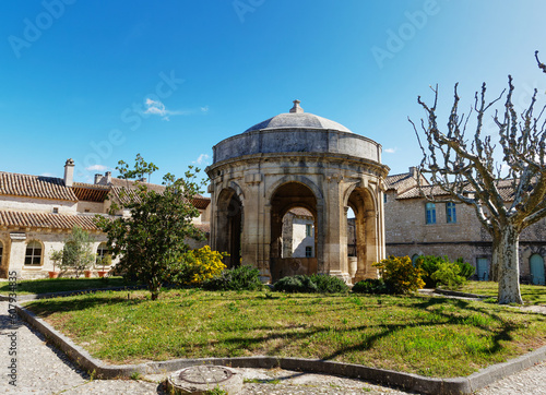 Historic monumental well inside carthusian monastery of Chartreuse of Villeneuve-lès-Avignon, France