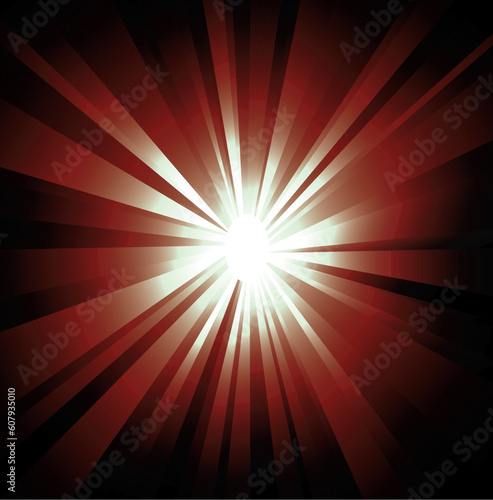 Magic Red Lights background with a lot of rays