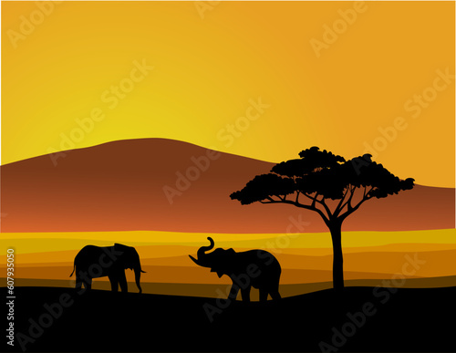 Sunset wildlife Africa © Designpics