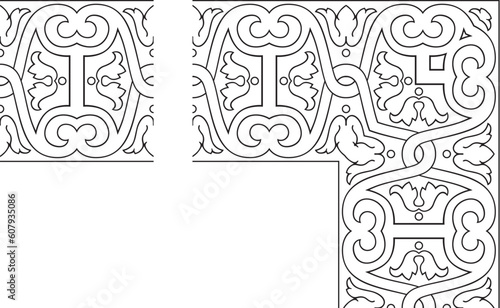 Openwork border vector