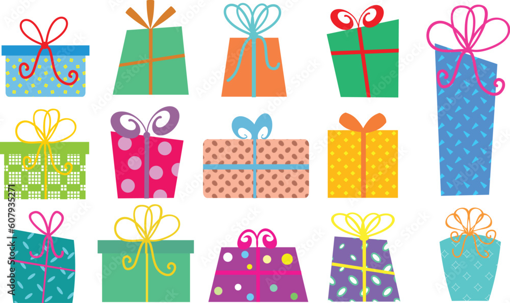 Cartoon styled gift boxes Cartoon styled gift boxes