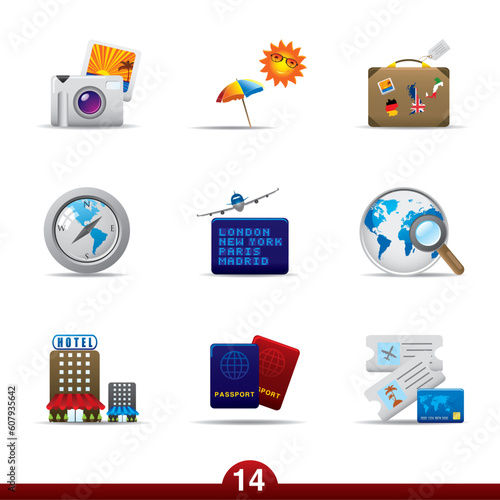 Travel icons from series in my portfolio.