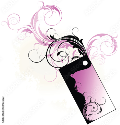 floral frame, this illustration may be usefull as designer work.