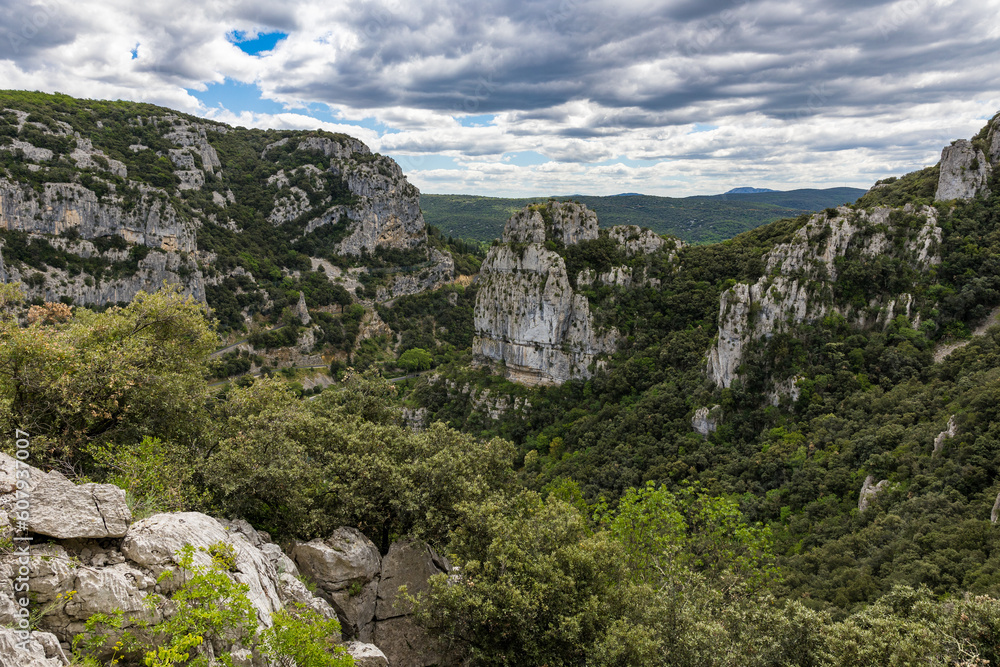 Falaises des Gorges de l'Hérault depuis le Mont Agonès Falaises des Gorges de l'Hérault depuis le Mont Agonès