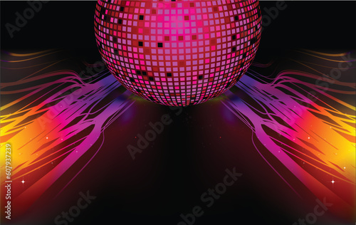 Vector illustration of shiny abstract party design