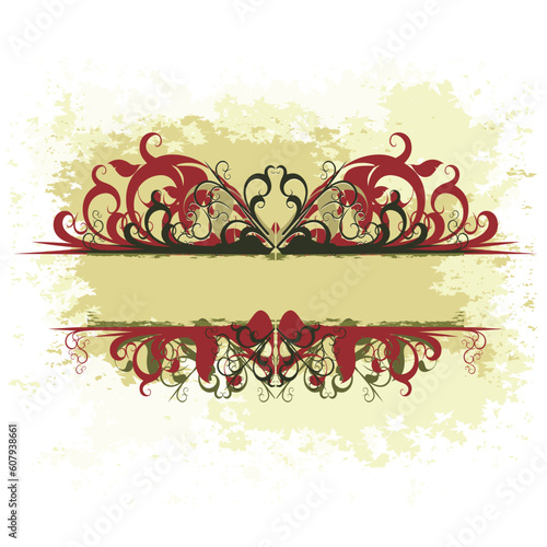 ornate banner, this illustration may be usefull as designer work.