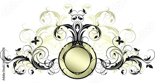 ornate banner, this illustration may be usefull as designer work.