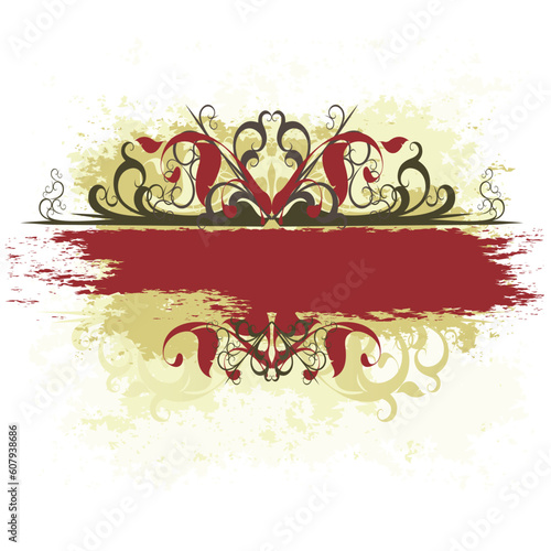 ornate banner, this illustration may be usefull as designer work.