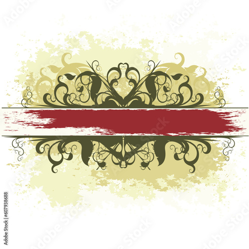 ornate banner, this illustration may be usefull as designer work.
