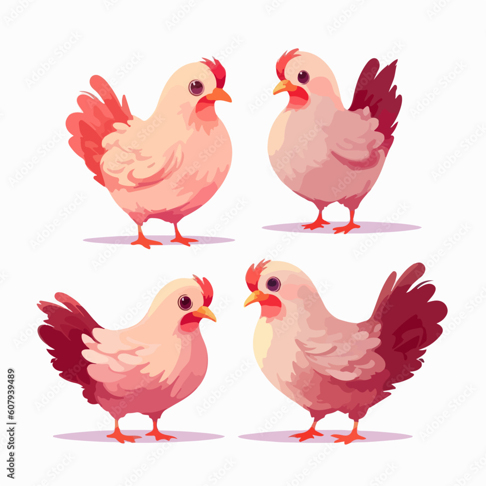 Detailed chicken illustrations in vector format for agriculture-related projects. Detailed chicken illustrations in vector format for agriculture-related projects.