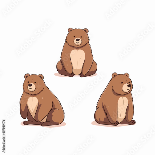 Collection of cuddly bear illustrations inspired by the beauty of nature.