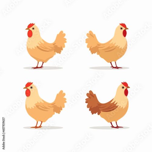 Cute and cuddly chicken illustrations for kitchen decor and recipe books.