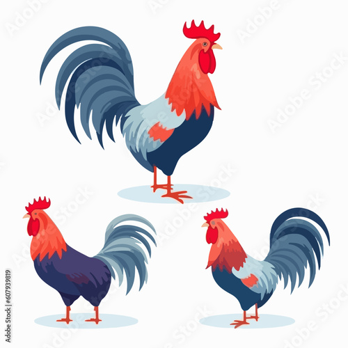 Dynamic cockerel illustrations that portray their proud and spirited nature.