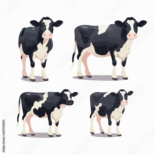 Elegant cow illustrations depicting their gentle and nurturing presence.