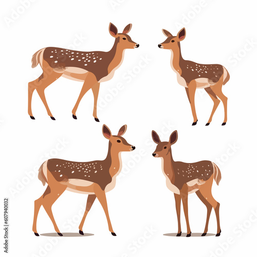 Versatile deer illustrations suitable for a range of creative applications.