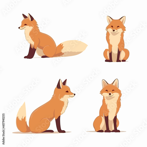 Fox illustrations showcasing their alertness and cunning nature.