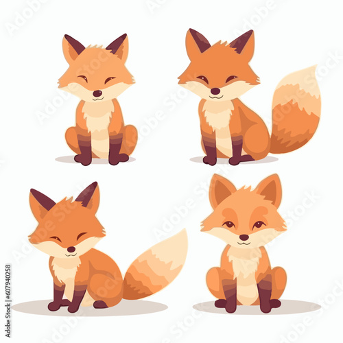 Elegant fox illustrations depicting their grace and agility.