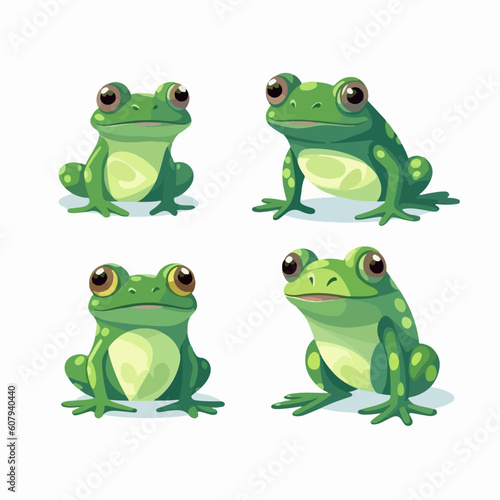 Adorable frog illustrations showcasing their adorable characteristics.