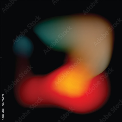 Black background with blurred fiery red orange glowing gradient colors