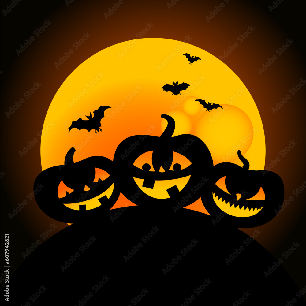 illustration of happy halloween pumpkin design illustration of happy halloween pumpkin design