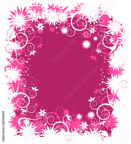 Abstract floral frame for your design