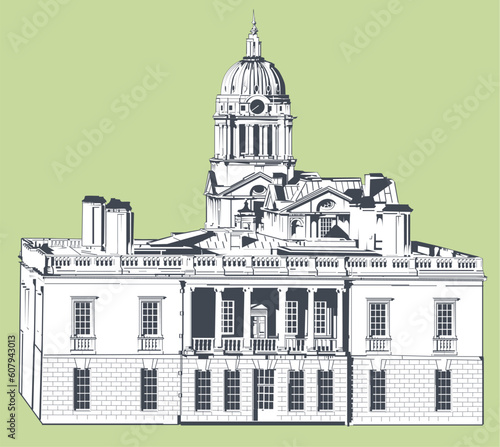 Vector illustration of Greenwich national maritime museum ? queen?s house