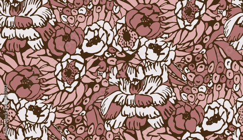 seamless complicated flower pattern