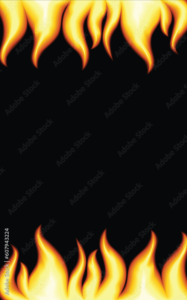 Red burning flame pattern. Vector. Red burning flame pattern. Vector.