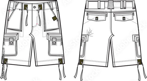 men fashion cargo shorts