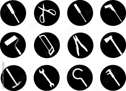 Set icons. Tools. Similar images can be found in my gallery.