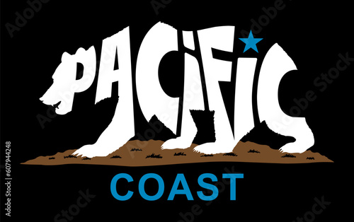 Pacific Coast California Bear Design