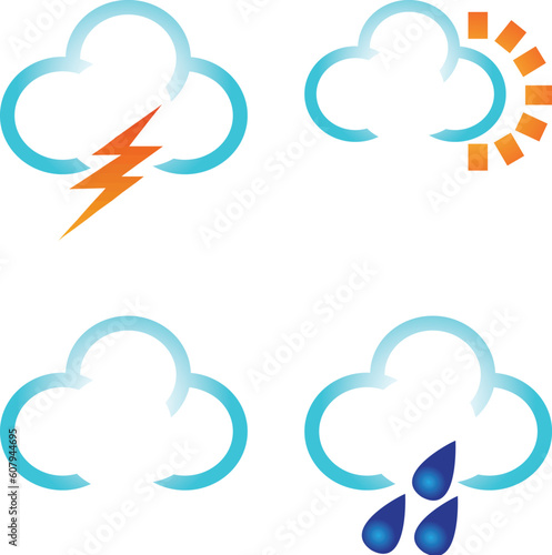 Four season weather symbols