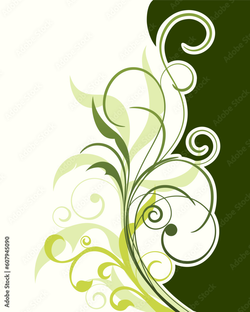 Floral background for design use. Vector illustration.