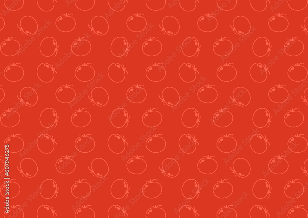 Tomato doodle pattern. wallpaper. tomato symbol. sign. background.