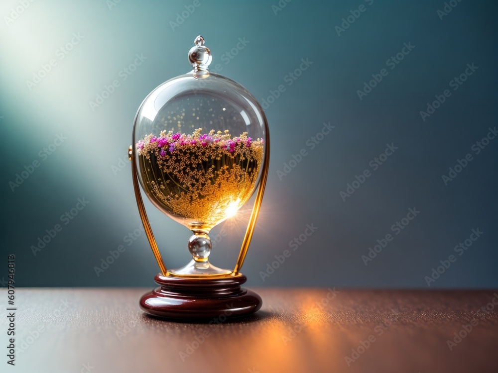 A glassbottle with small flowers inside, created with generative ai, ki A glassbottle with small flowers inside, created with generative ai, ki