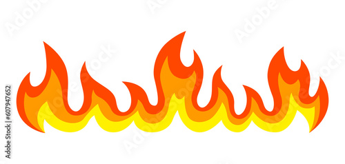 Illustration of stylized fire. Decorative element for design.