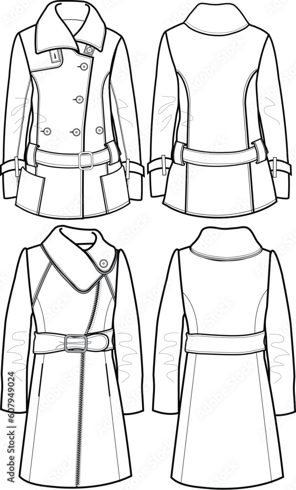 Naklejka premium lady wool jacket