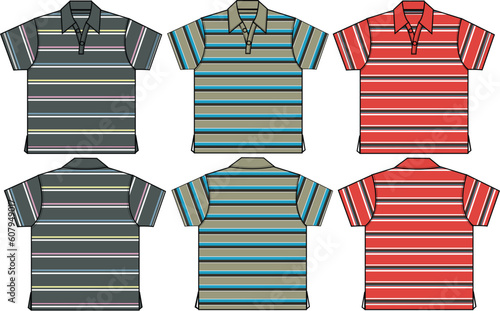 boy polo shirts in stripe pattern