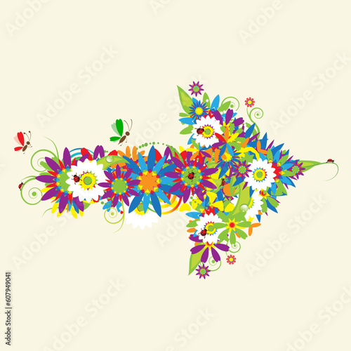 Arrow, floral design. See also arrows in my gallery