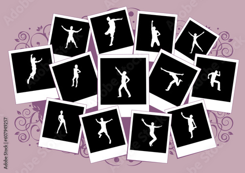 Collage of photos. Template. Insert your picture into framev