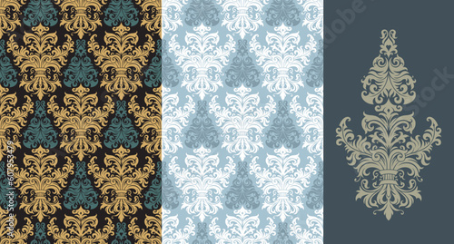 Seamless background from a floral ornament, Fashionable modern wallpaper or textile