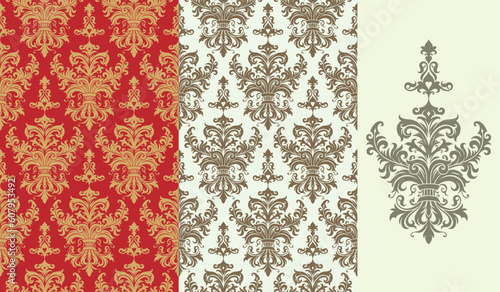 Seamless background from a floral ornament, Fashionable modern wallpaper or textile
