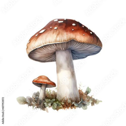 Watercolor Mushroom PNG