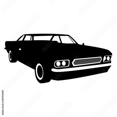 black gradiented car, vector illustration