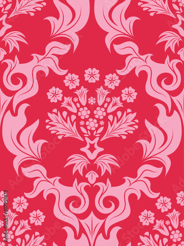 Damask seamless vector background.  For easy making seamless pattern just drag all group into swatches bar  and use it for filling any contours.