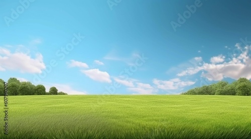 Scenery background for display products, items, content, information, landscape marketing advertising poster, AI generated